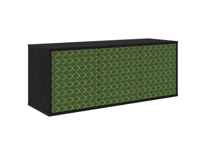 GKMBCVDFR Wandmontierter TV-Schrank aus Holzwerkstoff, 102 x 33 x 40 cm Schwebendes Design, viel Stauraum, dekoratives Muster, pflegeleicht, Montage zu zweit