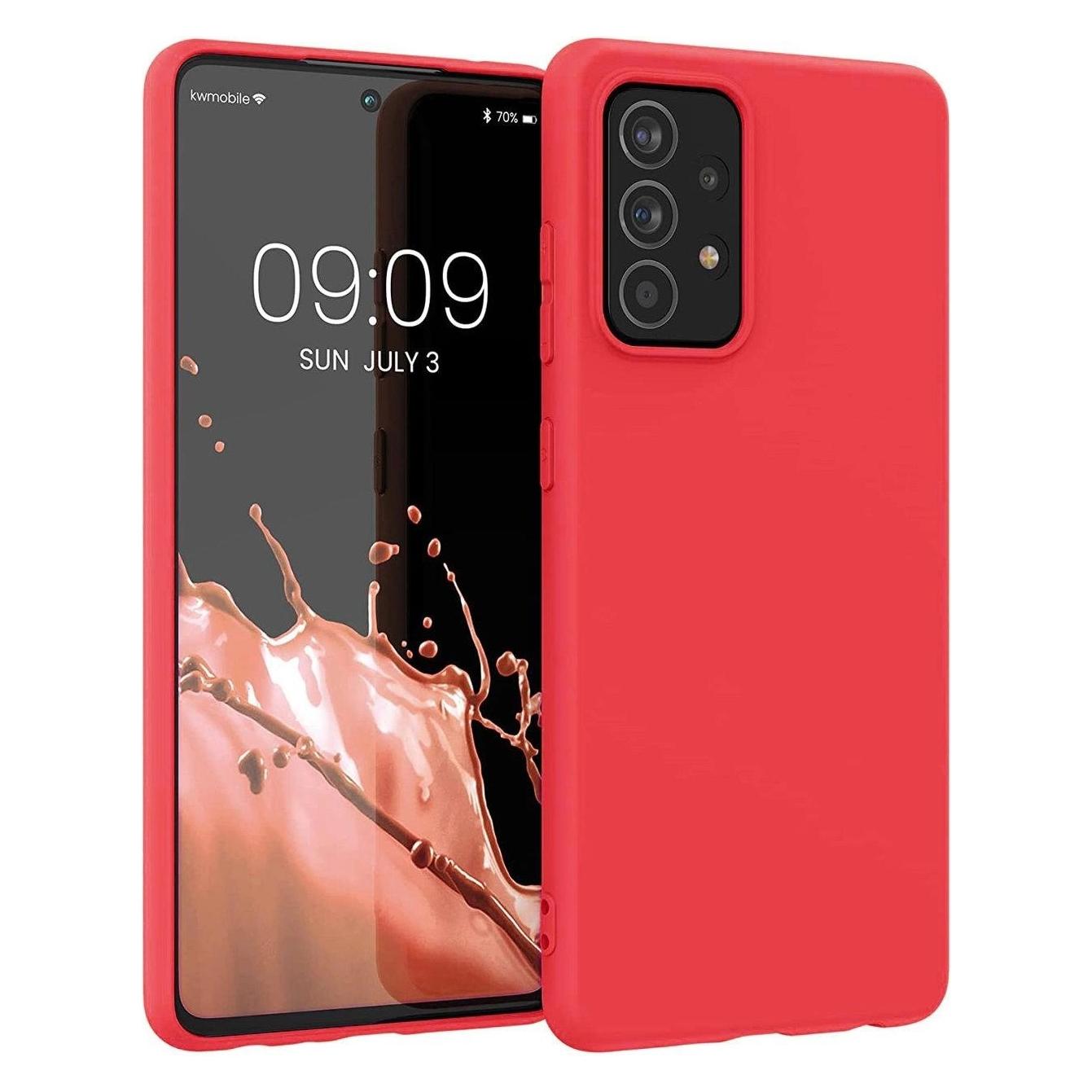 Hurtel Silicone Case Flexibel Gummi Handyhülle Silikon Schutzhülle für Samsung Galaxy A22 4G rot (Samsung Galaxy A22) (1404978613)