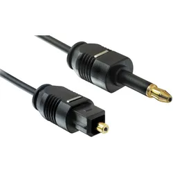 DELOCK 82876 - Toslink Kabel, Toslink Stecker auf 3,5 mm  Mini Stecker, 2 m