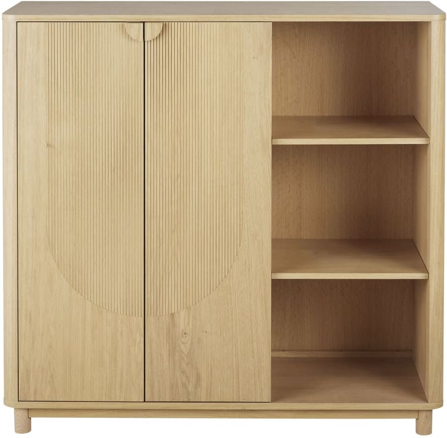 Maisons du Monde Meuble de rangement professionnel 2 portes 3 niches Beige 120x120x40cm