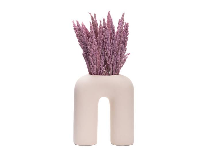 QUVIO Vaas - U vorm - Keramisch - Beige