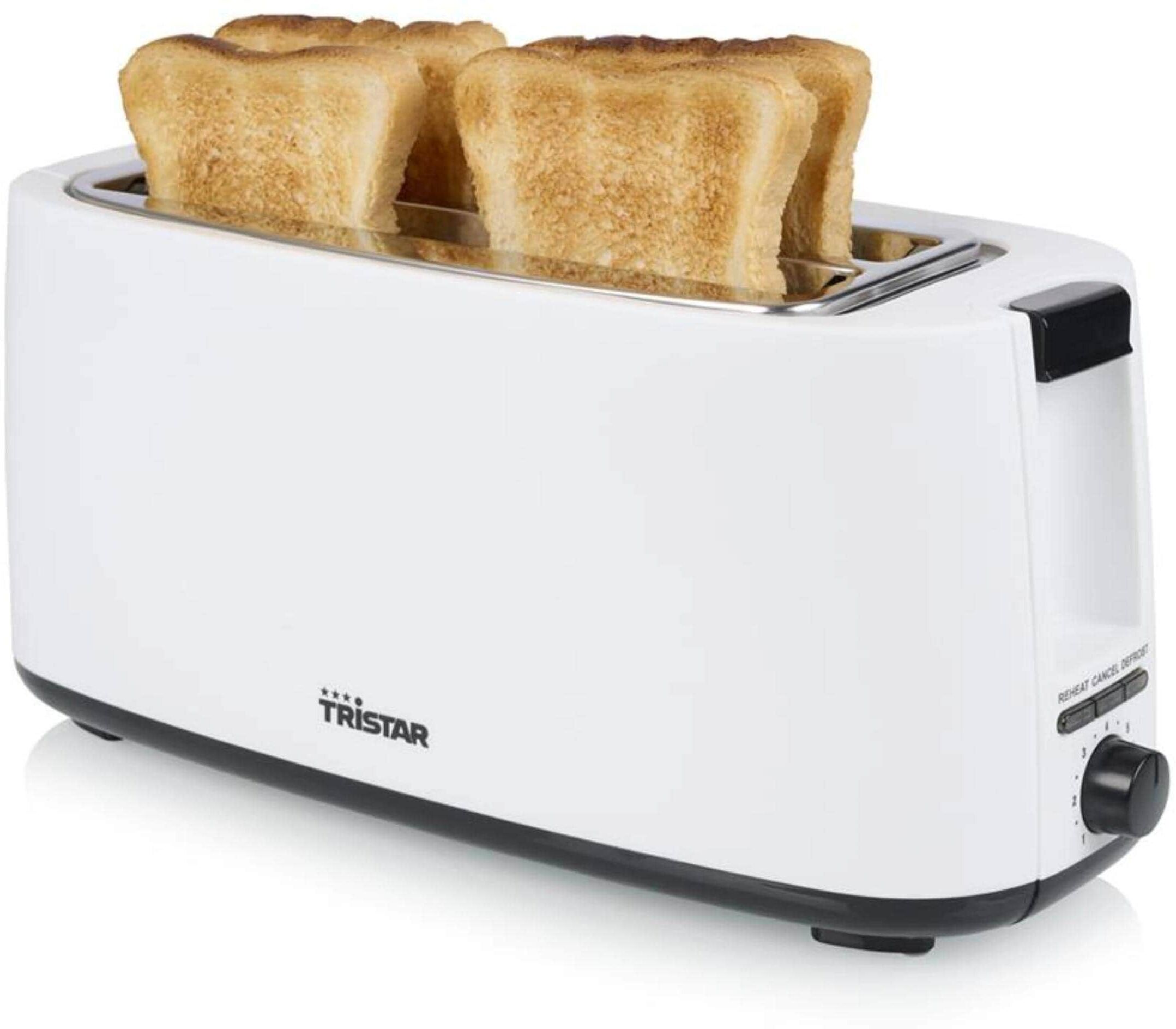 TRISTAR Toaster "BR-1057 Doppel-Langschlitz", weiss (weiß), T:39cm, Toaster, Toaster weiß Einheitsgröße