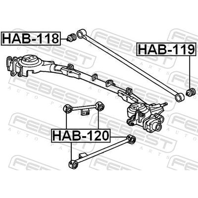 FEBEST Lagerung, Lenker HAB-120 vorne für HONDA
