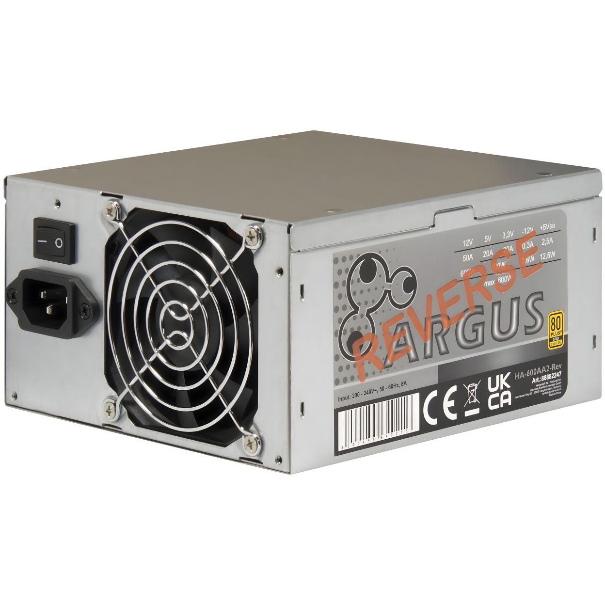 Inter-Tech Argus HA-600AA2-Rev 600W ATX 2.4 Netzteil 80+ Gold, Reverse