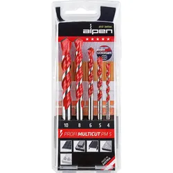 Mehrzweckbohrer-Set Alpen, 5-teilig, Ø 4/5/6/8/10