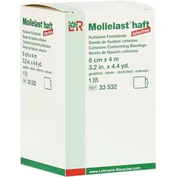Lohmann & Rauscher Mollelast haft kohäsive Fixierbinde weiß - 4 m x 8 cm 1 St