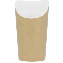 MONOUSO - Kraft Kartonbecher für Pommes und Wraps Ø8,1x14cm (55 Stück)