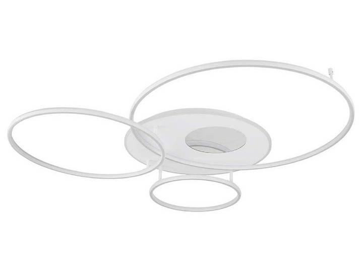 Plafonnier LED\, effet 3D\, télécommande\, blanc\, L 126\,4 cm