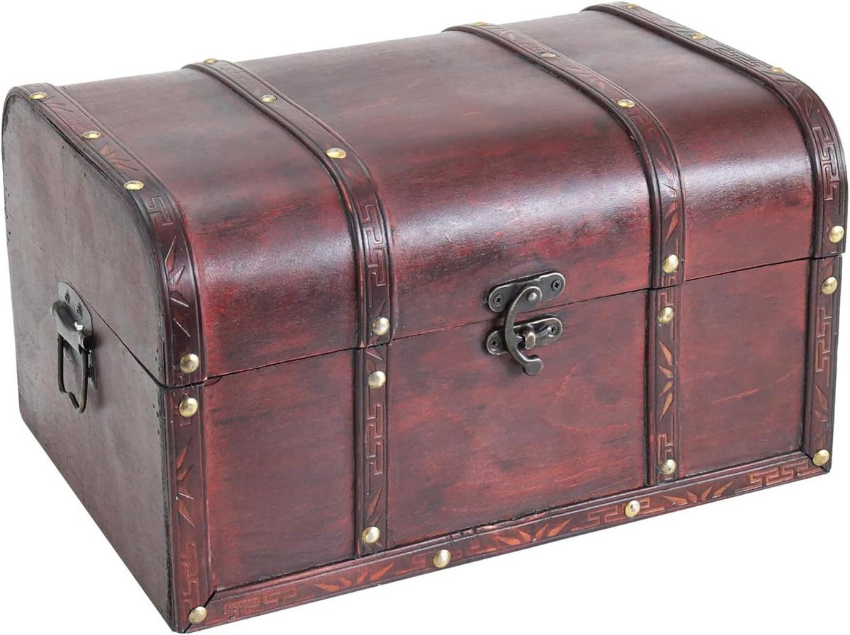 Handgemaakte houten schatkist decoratieve opbergdoos