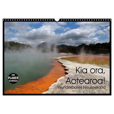 Kia ora, Aotearoa - Wunderbares Neuseeland (Wandkalender 2027 DIN A3 quer), CALVENDO Monatskalender