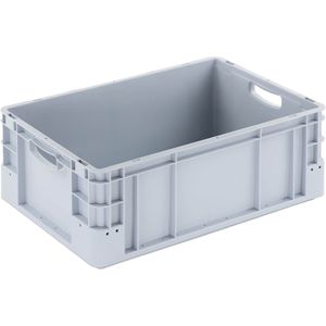 Alpha-Paletten Eurobox Silverline, grau, 40 Liter, offene Griffe, 60 x 40 x 22cm