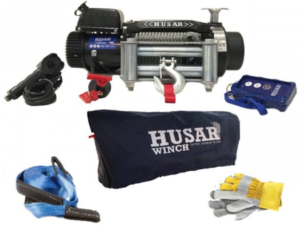 Seilwinde für Lafetten und Sonderfahrzeuge HUSAR WINCH BSTS14000LBS12VKIT1