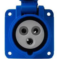 Einbausteckdose 230V CEE Camping Steckdose 230V 16A 3P 75x75 mm VDE TP Electric 3120-322-0975