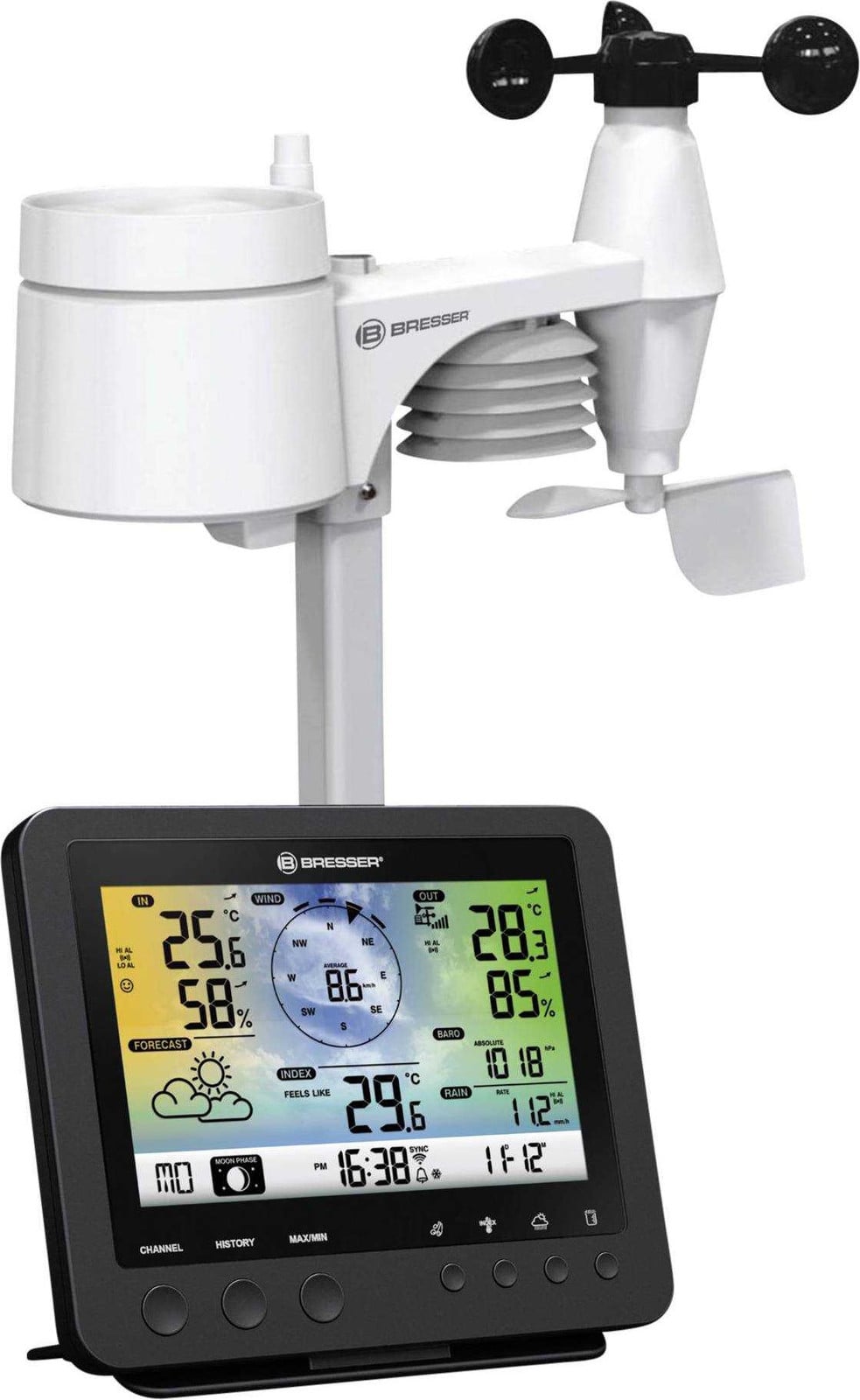 Bresser Wetter Center 5-in-1 Professionele Draadloze Sensor voor Netwerk