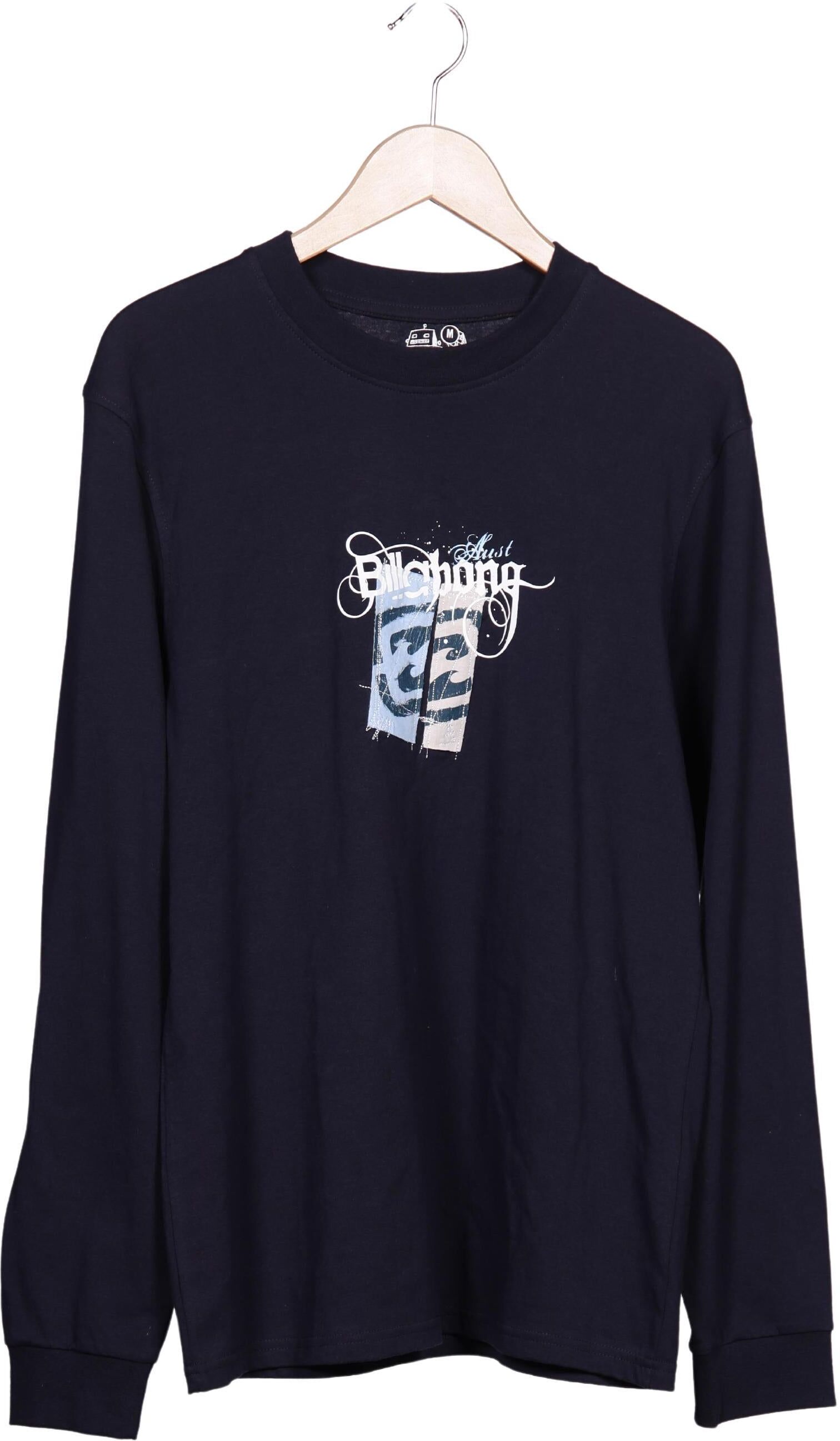 Billabong Herren Langarmshirt, Marineblau, Gr. M, Baumwolle - Second Hand