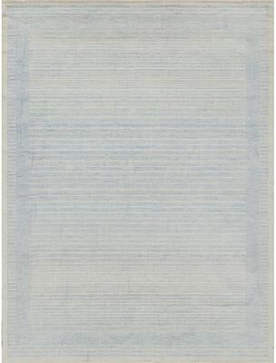 Exquisite Rugs Dusseldorf hand-tufted New Zealand Wool Blue/Ivory Area Rug