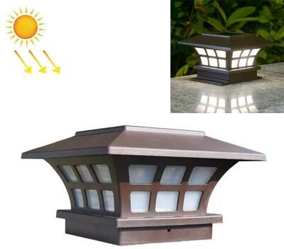 United Solar Outdoor Coffee Column Wall Lamp Waterproof Decorative Light warm Light