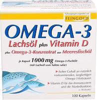 OMEGA-3 LACHSÖL plus Vit.D plus Omega-3 Konz.Kps. 100 St