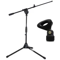 keepdrum Mikrofonstativ PRO halbhoch für Amps, Mikrofonständer