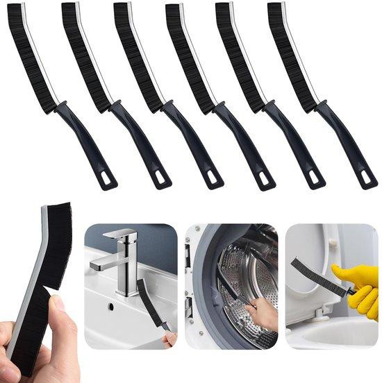 Unyqoos 6-delige borstelset voor voegen en smalle spleten voor badkamer, keuken, auto en toetsenbord