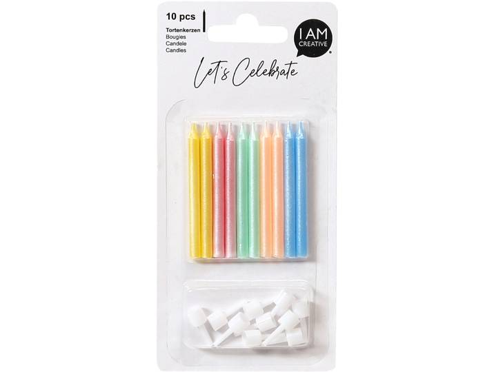 Tortendekoration I am creative bunt pearl Wachs H 16.5 cm - Tortendekoration