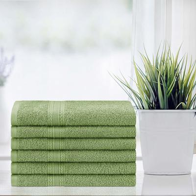 Eco-Friendly Sustainable Cotton Hand Towel by Superior (Set of 6)