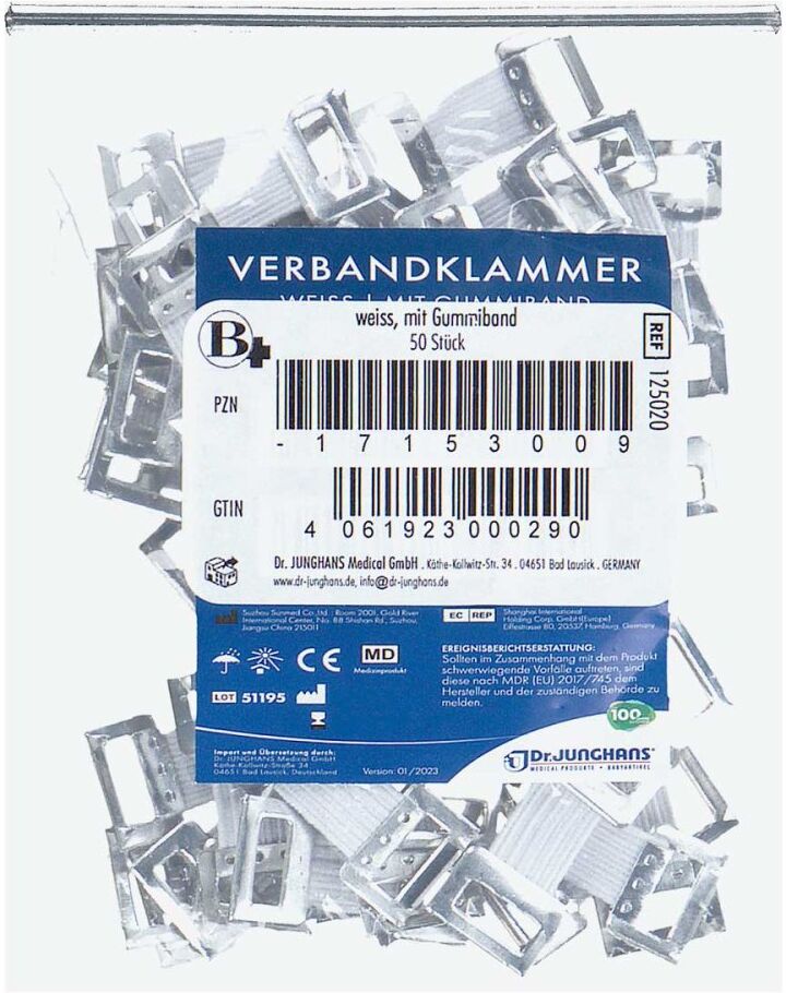 Verbandklammer Weiss