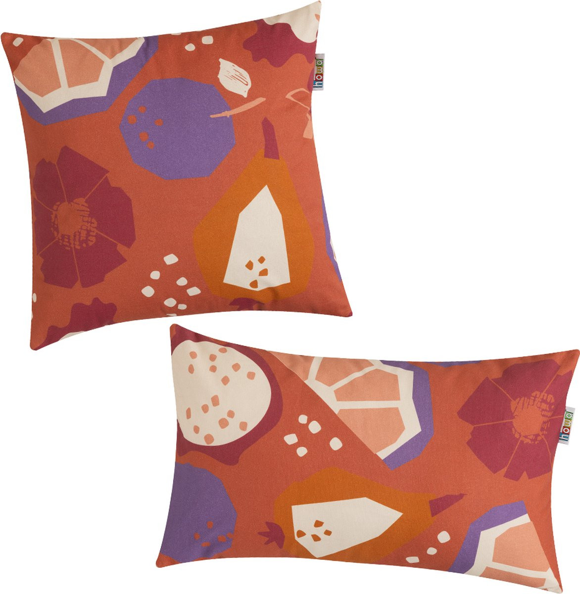 Howa Set van 2 Katoenen Kussenslopen voor de Kinderkamer - Colorful Red