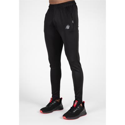 Sweathose GORILLA WEAR, Herren, Gr. XXL, EURO-Größen, schwarz, 85% Polyester, 15% Elasthan, unifarben, lang, Hosen Sweathose, mit schlanker Passform