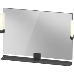 Duravit Sivida Spiegel, Diamantschwarz Matt, 1050x36x650mm, Aufsatzleuchte, Sensorschalter, Netzanschluss, SV74230BD490000, Farbe: Graphit matt