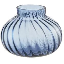 HOME STORY Vase   ¦ blau ¦ Glas ¦ Maße (cm): H: 20  Ø: 25.0