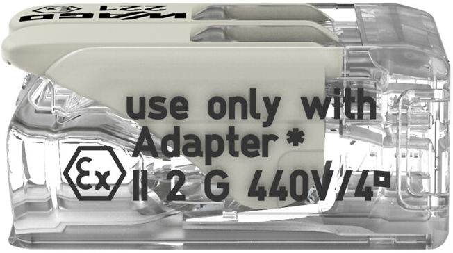 WAGO COMPACT Bornes de connexion 221-482 transparent 4 mm² (221-482)