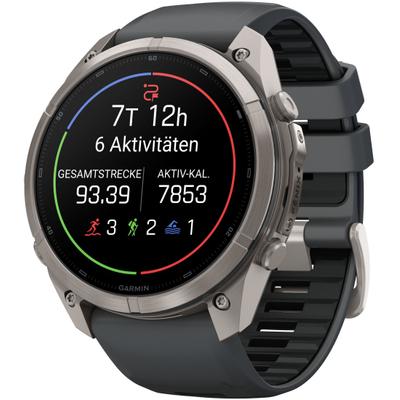 GARMIN Smartwatch "Fenix 9 Pro", silber (schwarz, schwarz), 51mm, Smartwatches, Smartwatch