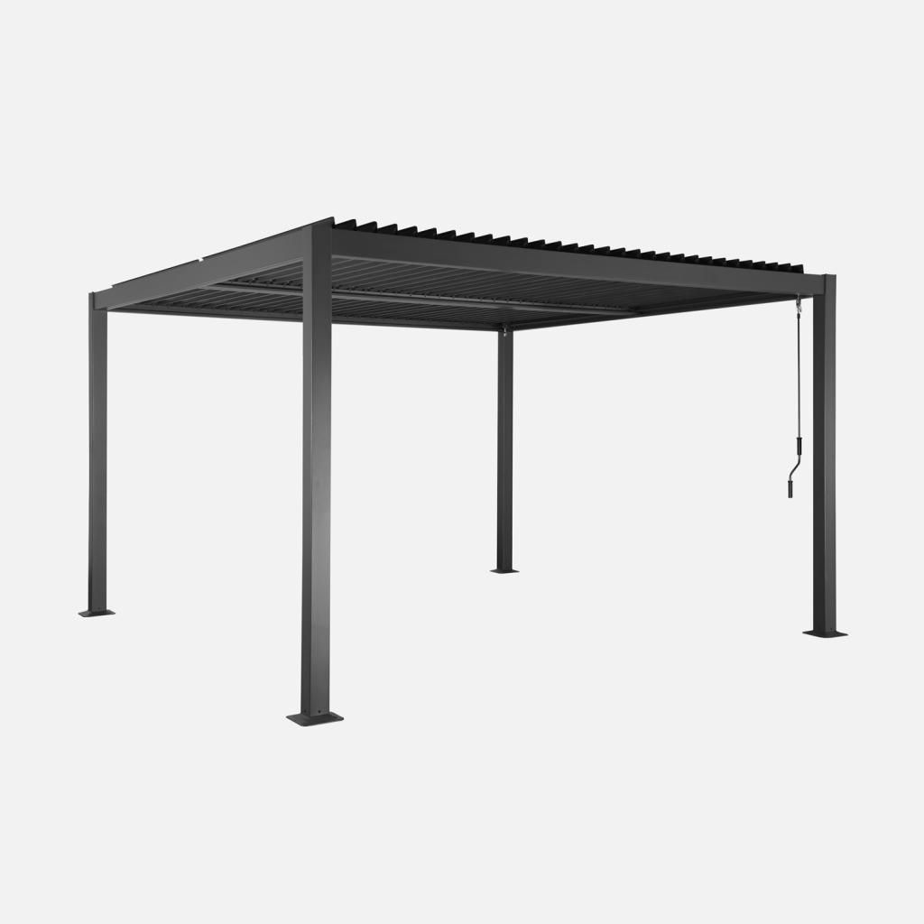 sweeek - Bioklimatische Pergola mit Lamellendach Palace 3,6x3,6m - Anthrazit