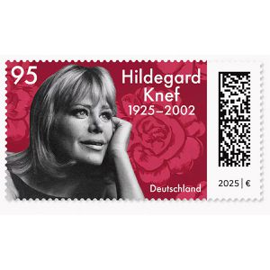 DeutschePost Briefmarken Set, 10 Stück à 95cent, Hildegard Knef, Standardbrief/Postkarte, nassklebend