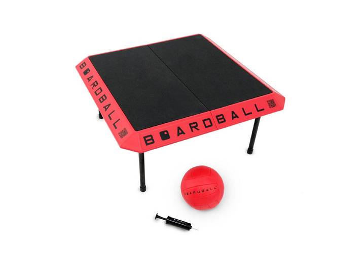 Boardball Roundnet-Spiel kombiniert mit Volleyball, Outdoor-Ballspiel, Spikeball / Boardball, (3-tlg., 2-4 Spieler / 1x Board, 1x Ball, 1x Pumpe), schneller Aufbau, praktischer Tragekoffer