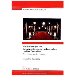 Bezeichnungen für bekannte Personen im Polnischen und im Deutschen, Fachbücher von Marcelina Kalasznik