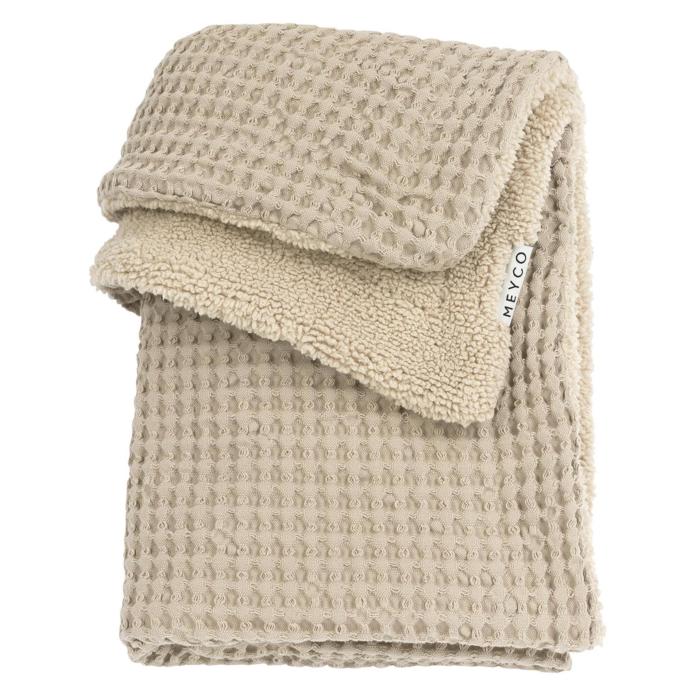 Meyco Baby Waffel Teddy Babydecke - sand (100 x 70 cm) (B0CXJ3QKLK)