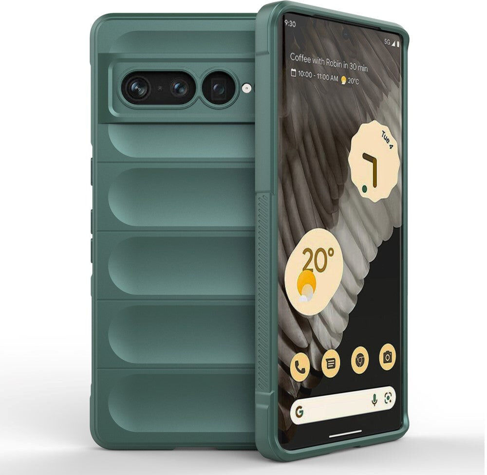 INCOVER Google Pixel 7 Pro Fleksibelt Plastik Bagside Cover - Grøn