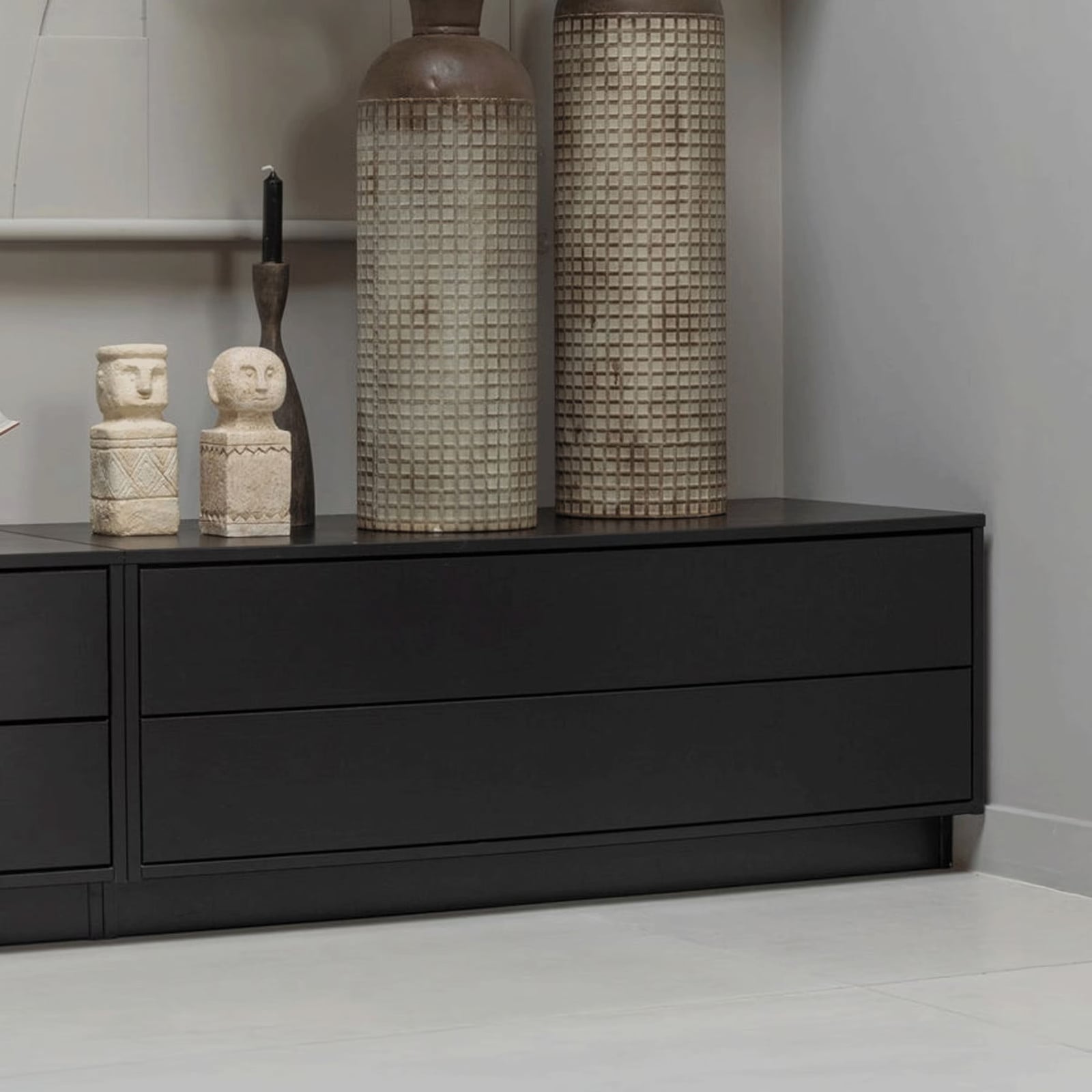 WOOOD TV-meubel Finca Mat zwart 100 cm