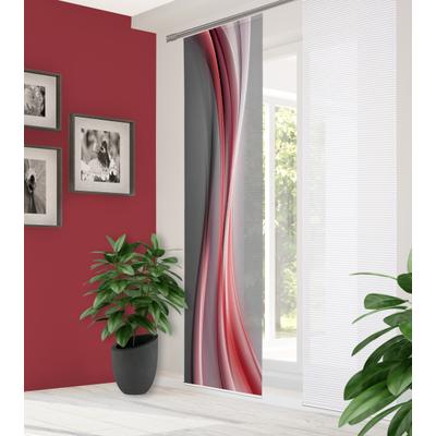 Schiebegardine HOME IN GREEN "ELANIA" Gr. 1, rot, B:60cm H:245cm, Polyester, Gardinen, DIGITALBEDRUCKT, BAMBUSOPTIK RECYCELT