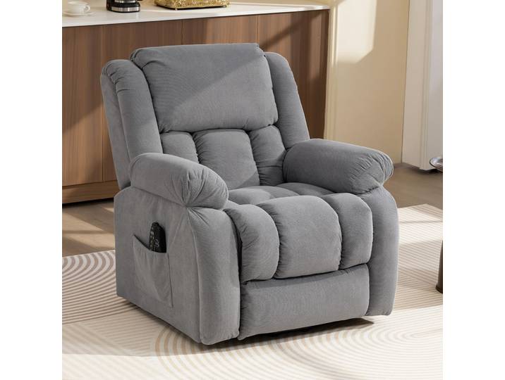 HOMCOM Fauteuil Releveur Électrique Massage Chauffant Inclinable
