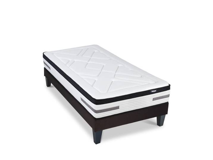 Ensemble matelas sommier bois 90x200