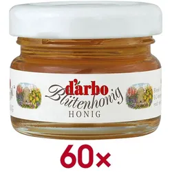 d'arbo Blütenhonig im Portionsglas 60 Portionen gelb