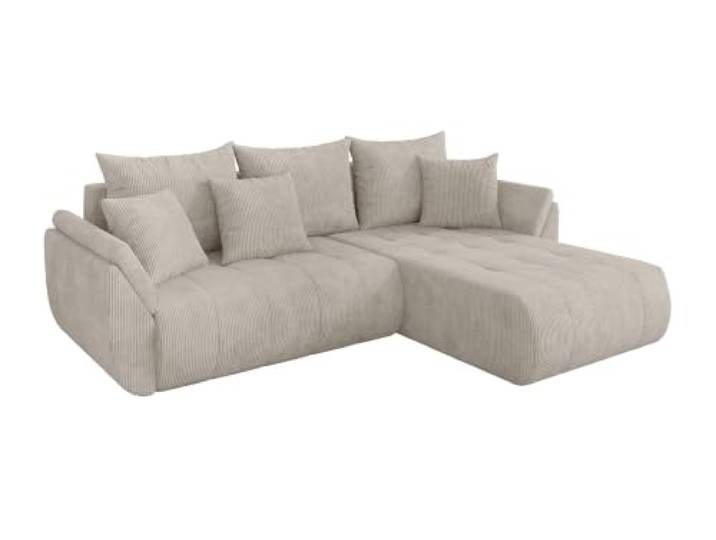 ALTDECOR Ecksofa mit Schlaffunktion L-Form TOKO-L 277x194x86 - Creme Corner Sofa Bett Eckcouch Couch Wohnlandschaft Cauchsofa