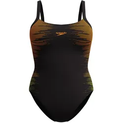 Speedo Shaping Scoop Badeanzug Damen 9179 - black/amberwave 36