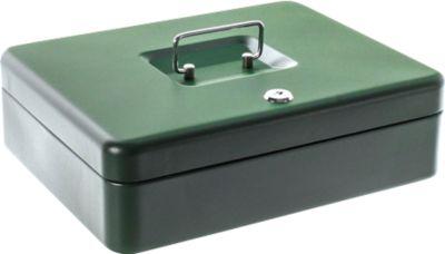 Rottner Pistolenkassette Gun Box, Zylinderschloss, mit Schaumstoffeinlage, B 300 x T 240 x H 90 mm, Stahl, grün