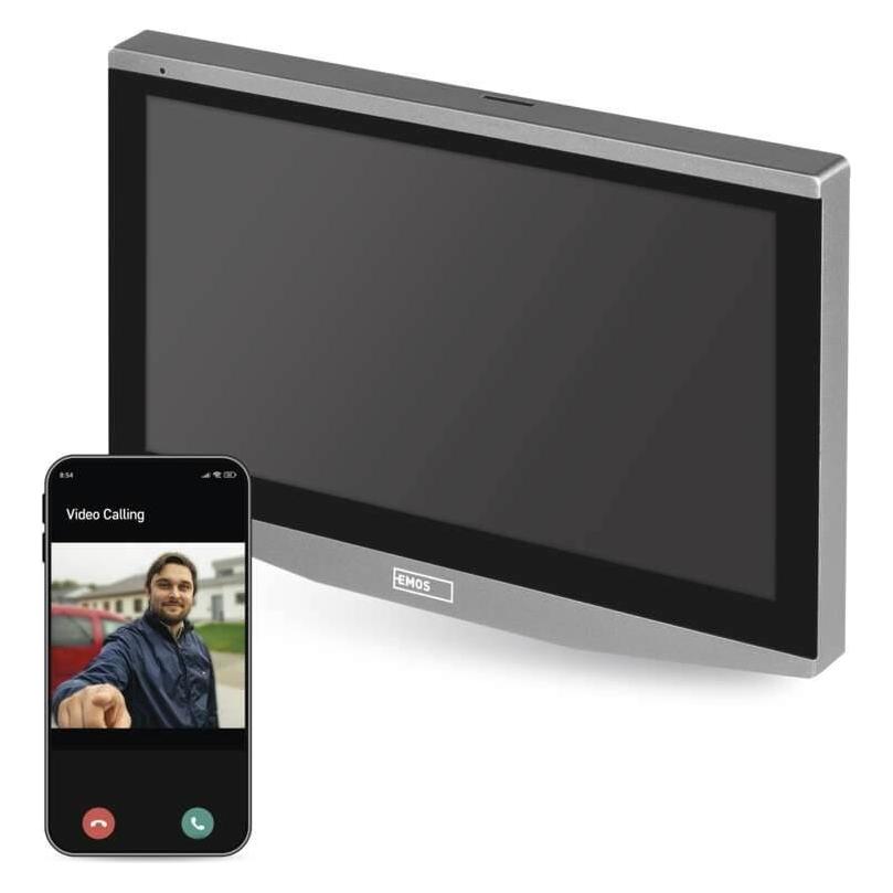 Emos GoSmart Zusatzmonitor IP-750B für Video-Türsprechanlage IP-750A (WLAN) (H4021)