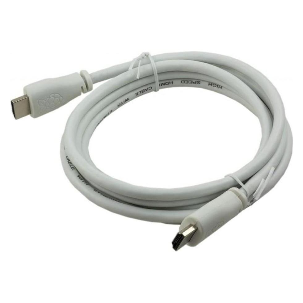 Raspberry Pi Official HDMI cable 1m White (1 m) (HDMI1OFFW)