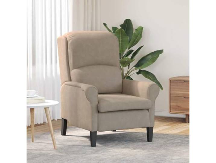 NLQMSU Sessel, Taupe, Mikrofaser, 76 x 94 x 102 cm, Holz, Technik Modernes Design, klare Linien, bequemer Schaumstoff, gebogene Armlehnen, einfache Wartung, einfache Montage zu zweit